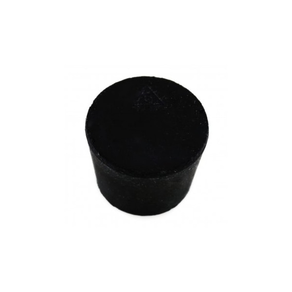 United Scientific Laboratory Grade Rubber Stoppers with Hole, Black SBR Rubber, Size No 6, 32 x 26 x 25mm, 18PK 259150-6 - main